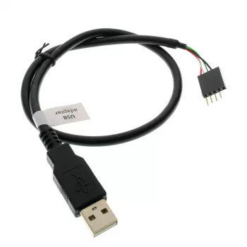 USB-kabel Akasa 0,4 m USB A zwart