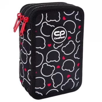 Etui cool pack Jumper 3 — drielaags kantoorartikelen-organizer met berenontwerp, slijtvaste stof