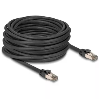 Netwerkkabel DELOCK 80245 Cat6a U/FTP (STP) 15 m RJ-45 naar RJ-45 zwart