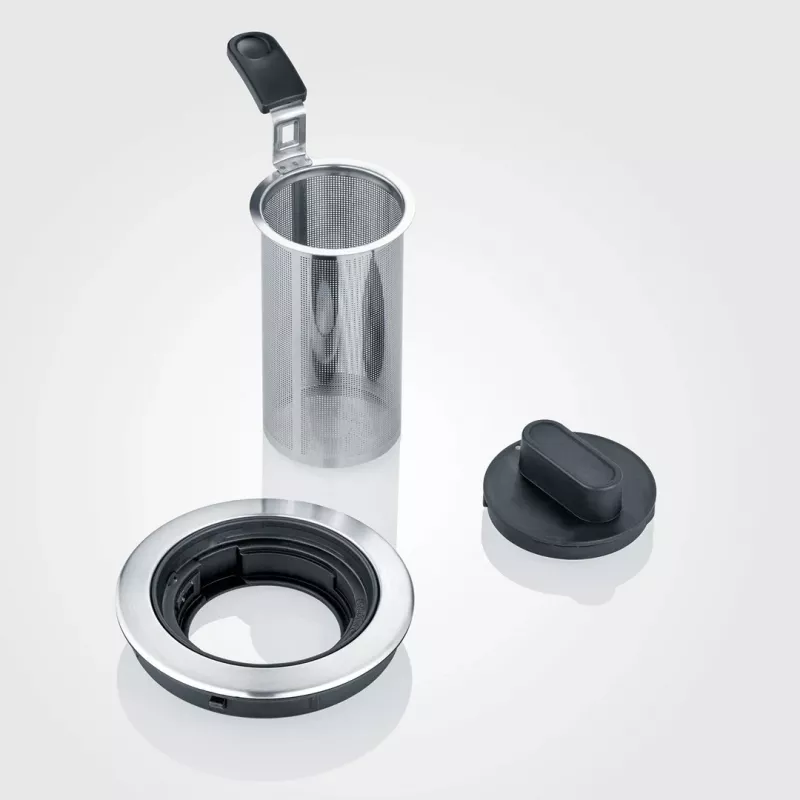 Elektrische waterkoker SEVERIN 1 L 2200 W glas en roestvrij staal, 5 temperatuurinstellingen, LED-display