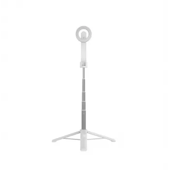 Selfiestick FIXED FIXSN-M-WH — opvouwbare aluminiumstang met Bluetooth, maximale lengte 72 cm, wit