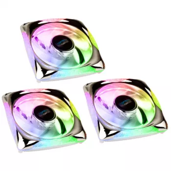 LAMPTRON PLUTO+ ARGB PWM 120 mm ventilatorset met 3 stuks - zwart
