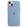 Apple iPhone 15 Plus siliconen hoesje met MagSafe - winterblauw