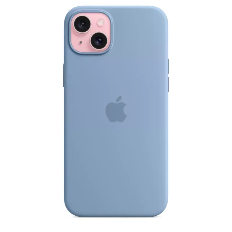 Apple iPhone 15 Plus siliconen hoesje met MagSafe - winterblauw