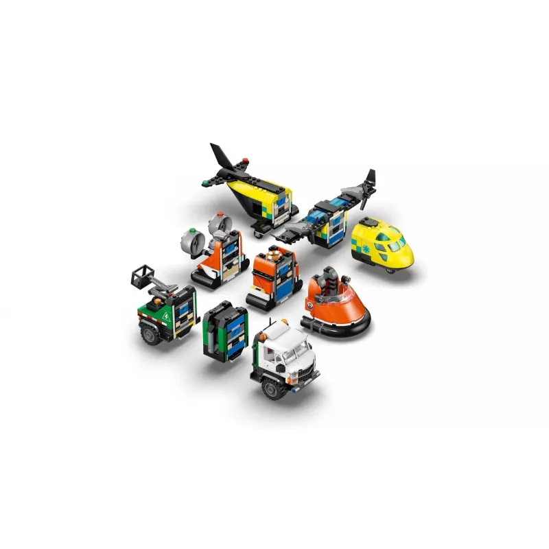 LEGO CITY 60505 Vliegtuig, servicevrachtwagen en hovercraft