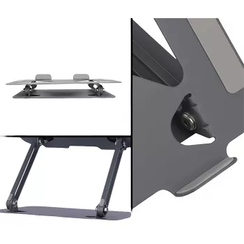 Laptopstandaard MEDIA-TECH MT2661 — in hoogte verstelbaar, opvouwbaar aluminium ontwerp voor notebooks tot 17 inch