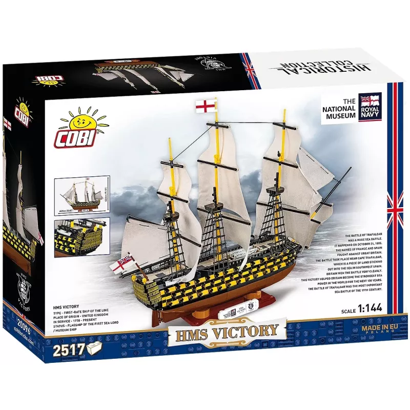 Bouwset Cobi HMS Victory — 2.517 onderdelen, gedetailleerd historisch zeilschipmodel
