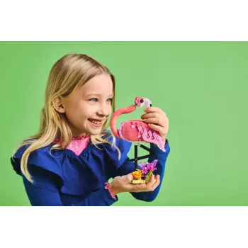 LEGO Creator 3-in-1 roze flamingo 31170 bouwset, 288 onderdelen, hoogte 230 mm, aanbevolen leeftijd 8+