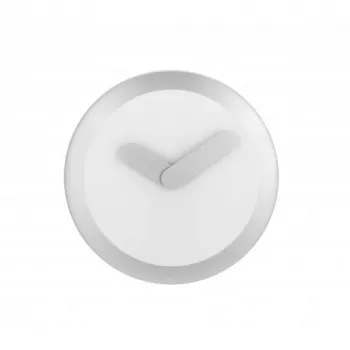 NeXtime klok 2615zi Focus, Ø25 cm, wandklok, wit/zilver