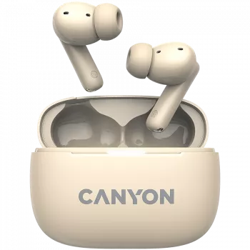 Canyon CNS-TWS10BG Hoofdtelefoon en headset True Wireless Stereo (TWS) In-ear voor bellen/muziek/sport/dagelijks gebruik USB Type-C Bluetooth Beige (CNS-TWS10BG)