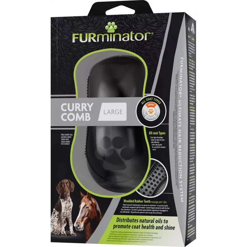 FURminator - Rubberborstel voor honden en paarden - L