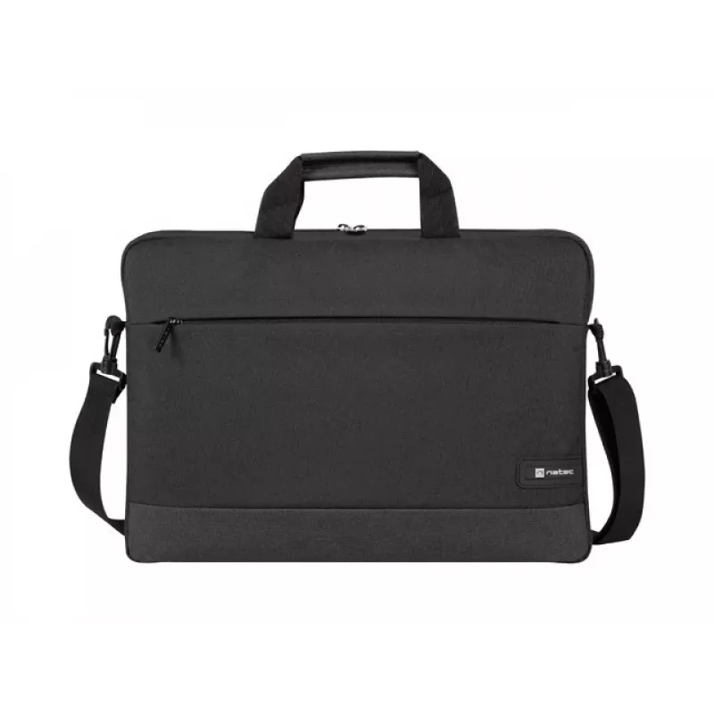 Aktetas NATEC Goa voor 39,6 cm (15,6 inch) laptops, polyester, 1 vak, schouderband, zwart