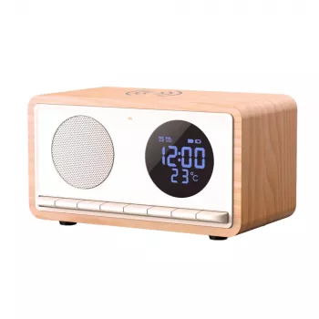 MANTA RDI912W Rimini radiowekker, Bluetooth en draadloos laden, wit