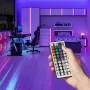 LED-lichtbalk Vention PAEWH 2 m, USB-gevoed 5 V, RGB met IR-afstandsbediening, montage met dubbelzijdig plakband
