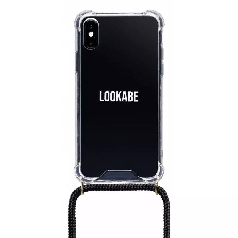 Lookabe telefoonhoesje met ketting voor iPhone XS Max, goud/zwart