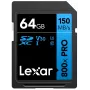 SDXC-flashgeheugen Lexar 64 GB UHS-I 800xPRO — Class 10, U3, V30, 150 MB/s