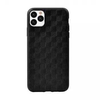 Softcase Devia Woven2 voor iPhone 11 Pro – geweven textuur, zwart