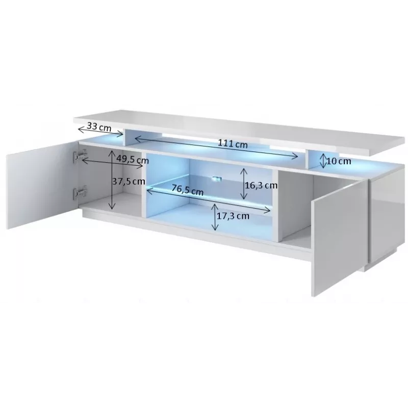RTV EVA kast 180x40x56 grafiet/glanzend