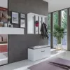 Kapstok + spiegel PARMA 100x15x.81.5 cm, wit