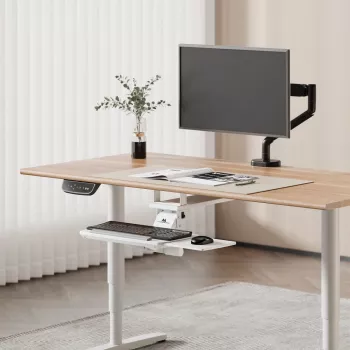Toetsenbordhouder MACLEAN MC-156 W — verstelbaar plateau onder tafel, max. belasting 5 kg