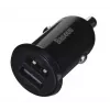 Auto-oplader Baseus Gain Pro universeel zwart – 2× USB 2.0, 2,4 A per poort, ingang 12–24 V, 5 V uitgang