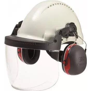Gezichtsbescherming 3M Peltor 5F-1 helder polycarbonaat – volledige gezichtsbescherming, krasvast