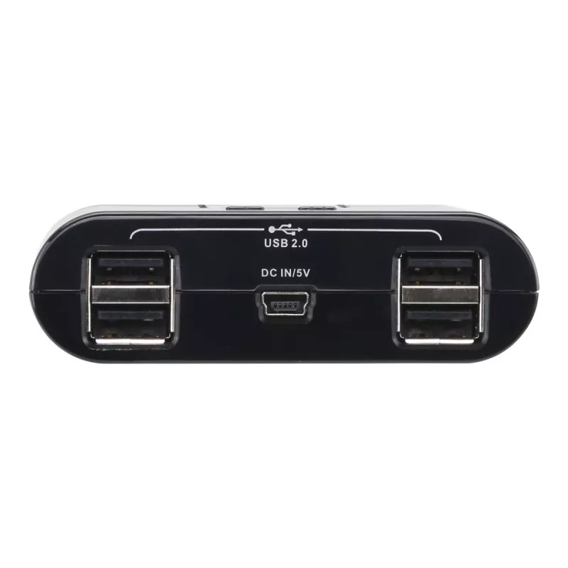 USB 2.0 2-poorts randapparatuur-sharing-apparaat ATEN US224AT — USB Type-A, 1,8 m kabel, zwart