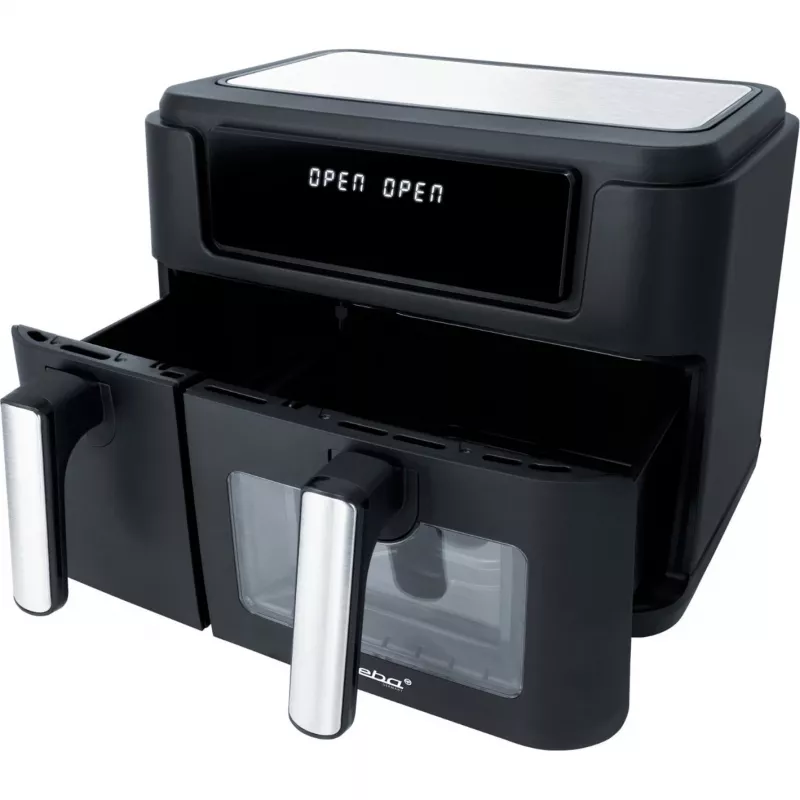 Dual heteluchtfriteuse HF 9500 DUO (zwart, 2.400 watt, 2 manden 6 L + 3,5 L)