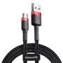 Micro-USB-kabel Baseus Cafule 1,5A 2m (rood & zwart)