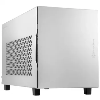 Mini-ITX-behuizing SILVERSTONE SST-SG15S, zilveren aluminium compacte behuizing