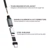 CB-CD6 Ultrafast Braided Quick Charge USB-C naar USB-C 2 m