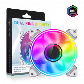 Gamemax | behuizingsventilator | DUAL RING INFINITY | wit