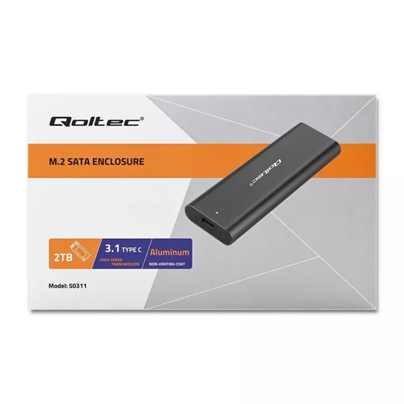 Behuizing | behuizing voor M.2 SATA SSD | NGFF | USB Type-C