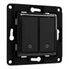 Lichtschakelaar Shelly Wall Switch 2 zwart bedieningsknoppen compatibiliteit Shelly 2.5