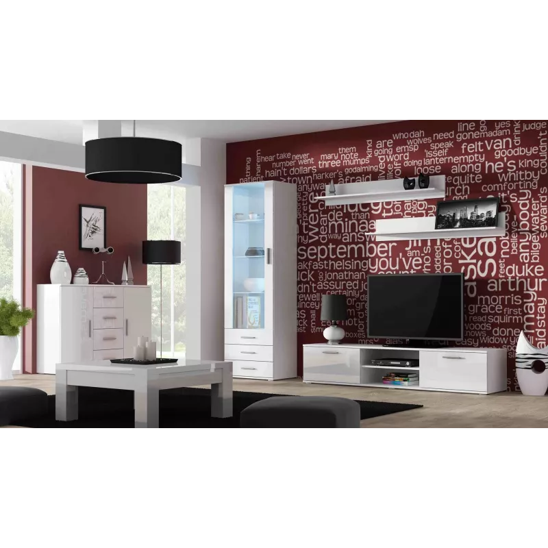 Cama woonkamer-sideboard UNI wit wit/wit glanzend