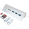 Satechi Type-C aluminium USB-hub & kaartlezer, zilver, ST-TCHCRS