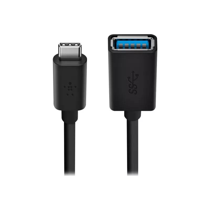 Belkin USB 3.0 USB-C-naar-USB-A-adapter, 5 Gbps, zwart