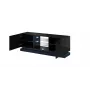 Cama Meble QIU 160 tv-kast, MDF, zwart hoogglans