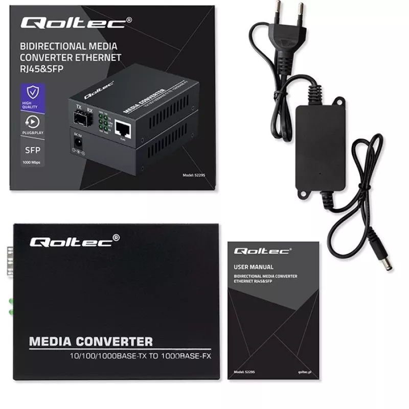 Mediaconverter SWITCH Ethernet 1x RJ45 1x SFP