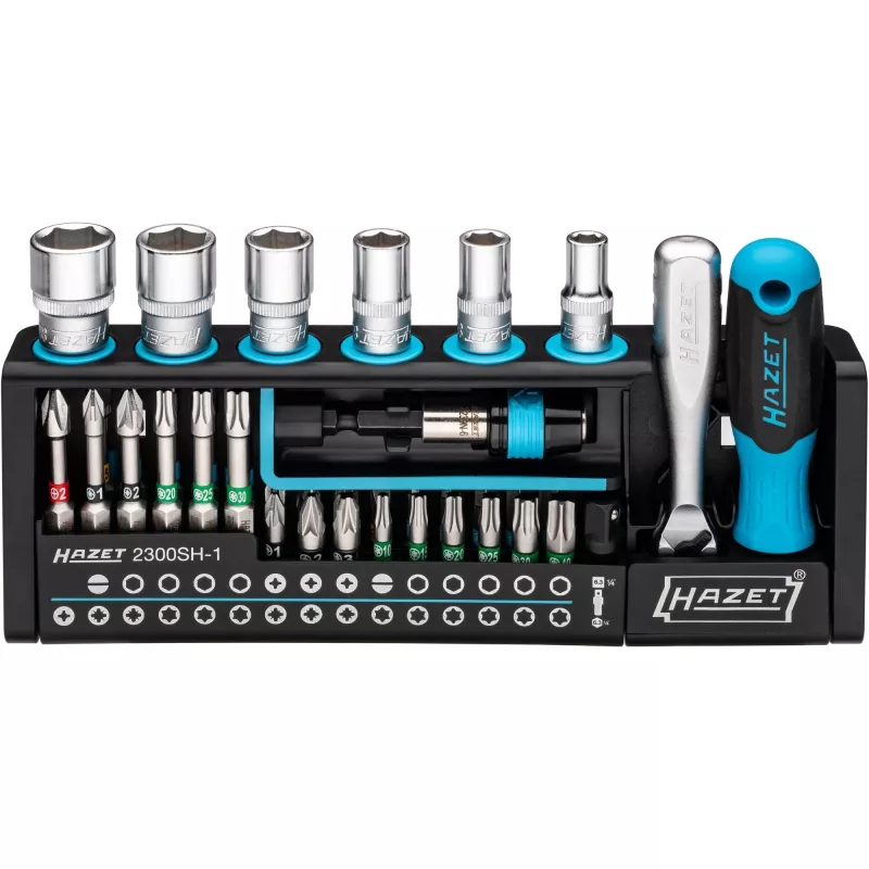 Hazet bitset 2300SH-1 — 39-delige set met platte-, Phillips-, Pozidriv-, inbus- en Torx-bits