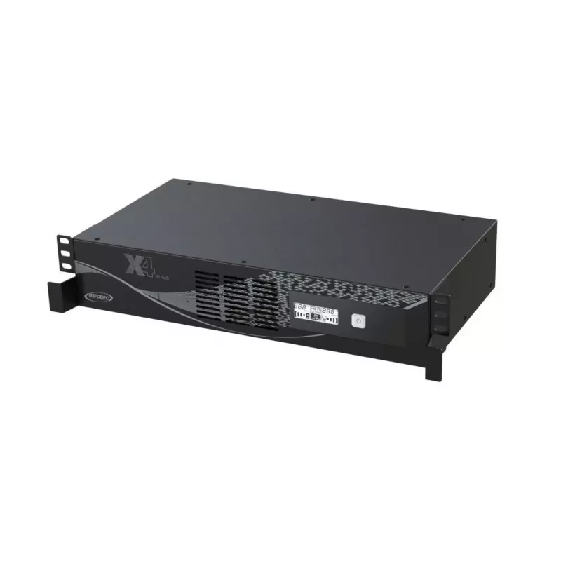 Rackmount UPS Infosec X4 2000 RM Plus 2 kVA / 1200 W, 10 stopcontacten type F, LCD, line-interactive