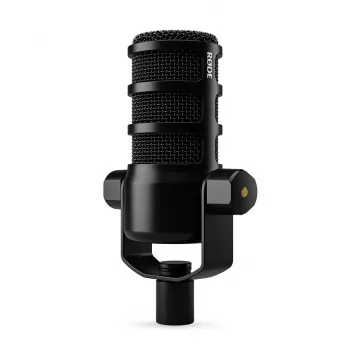 Studiomicrofoon RØDE PodMic USB — cardioïde XLR/USB, 24-bit/48 kHz, USB-C, hoofdtelefoonuitgang, volumeknop, zwart