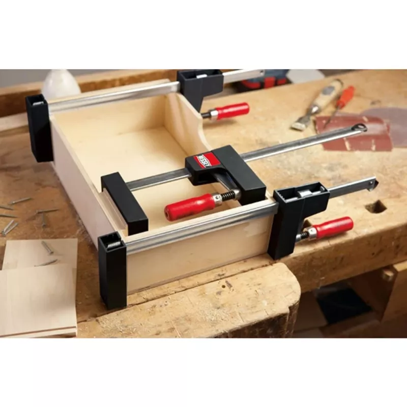 Bessey UniKlamp UK100 lijmklem, 1000 mm lengte, 80 mm uitlading, zwart/rood