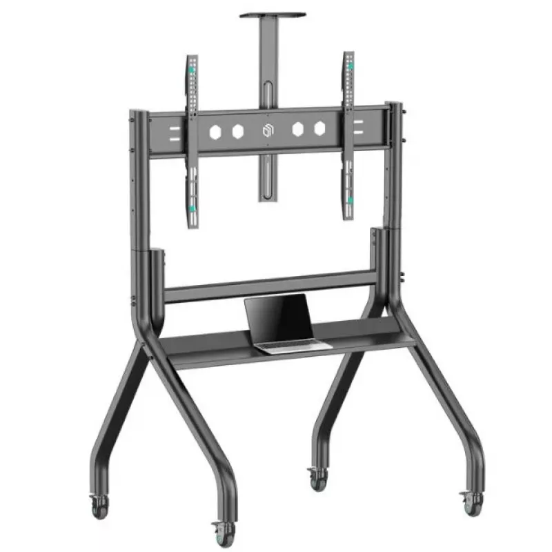 Vloer-tv-standaard ONKRON TS2080-B voor 60–120 inch tv, mobiel, zwart