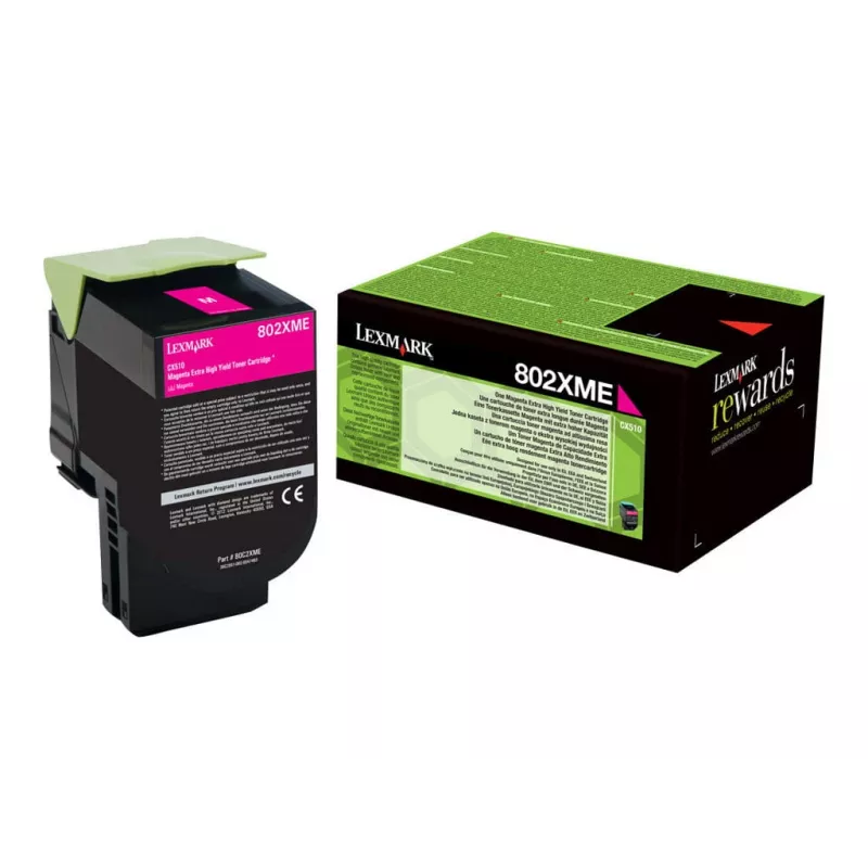 Toner Lexmark Cartridge 802XME magenta 3000 pagina's