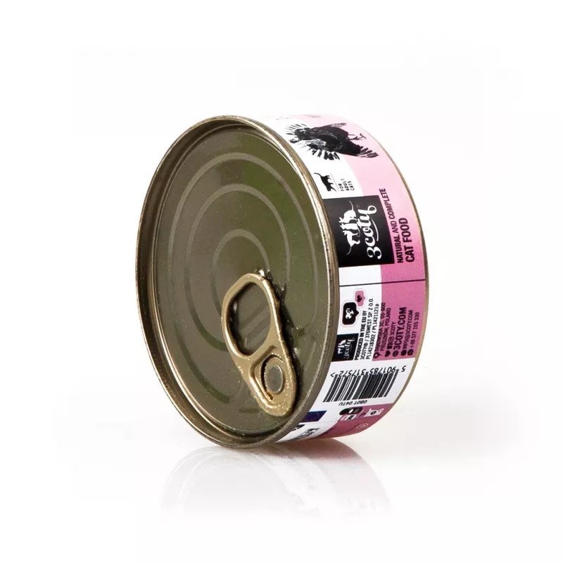 3COTY kalkoen - natvoer voor katten - 80 g