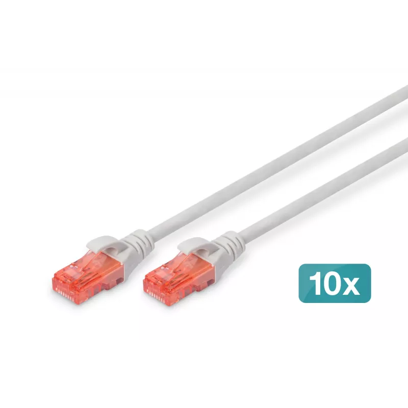 Patchkabel Digitus CAT 6 U/UTP LSZH 0,5m 10 stuks