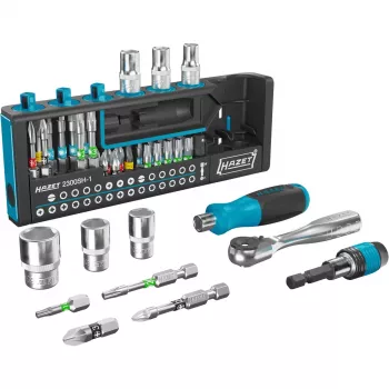 Hazet bitset 2300SH-1 — 39-delige set met platte-, Phillips-, Pozidriv-, inbus- en Torx-bits