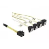 SCSI-kabel DeLOCK 85685 zwart geel 1 m 1 x Mini SAS HD SFF-8643 4 x SATA 7 pin