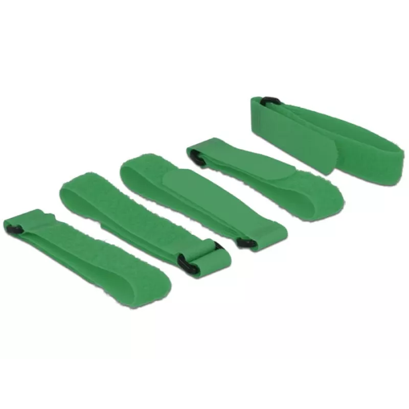 Klittenbandsluiting DeLOCK 18706 groen 5 stuks
